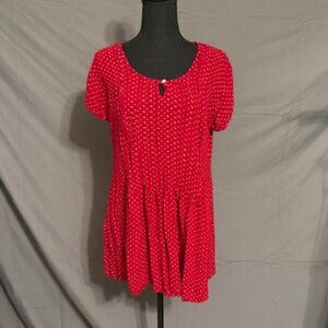 MINE 4 NINE Polka Dot Blouse Size 2X